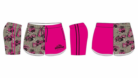 Pre order Footy Shorts - Construction Sparkle