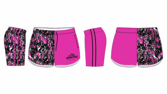 Pre order Footy Shorts - Pink Camo