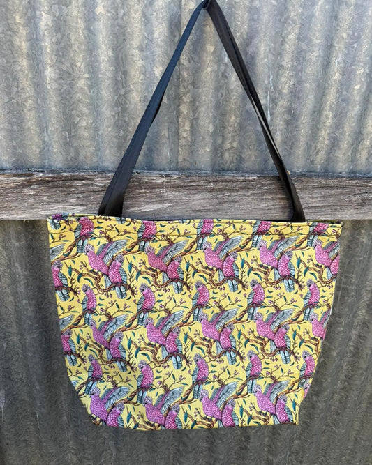 Fabric Shopping bag - (Ready  Made) - Pink Cocky's