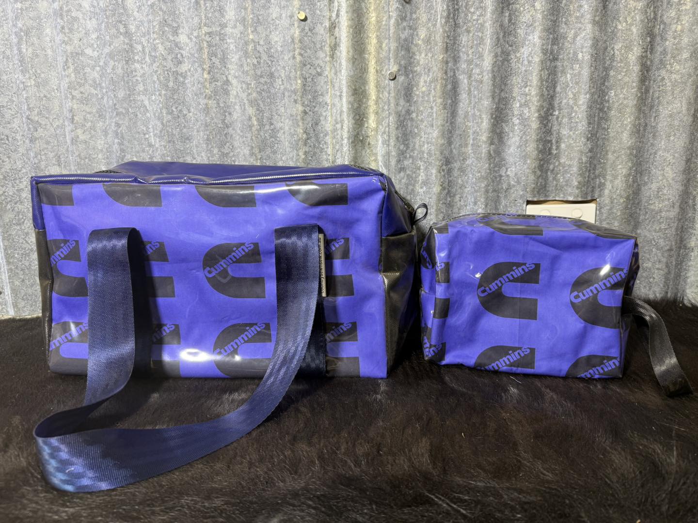 Ready made Overnight bag and toiletry bag set - C Blue