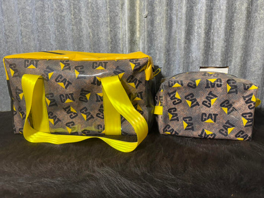 Ready made Overnight bag and toiletry bag set - CAT Yellow