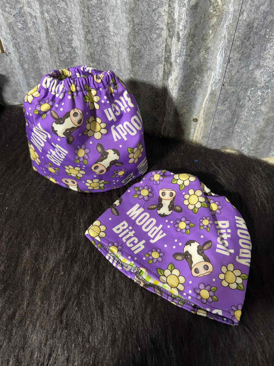 Fabric sock savers- Moody Bitch Purple