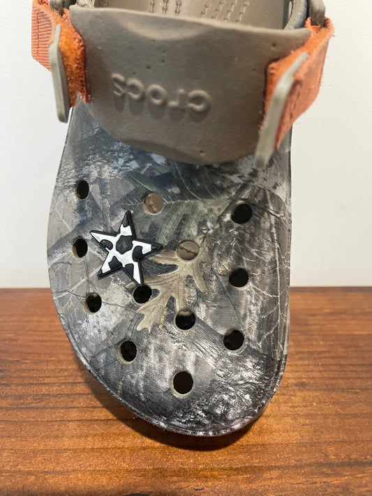 Croc Charm - star. Cowhide