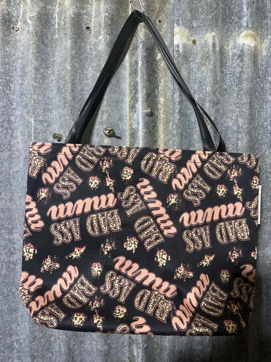 Fabric Shopping bag - (Ready Made) -SWEARING - Bad ass mum