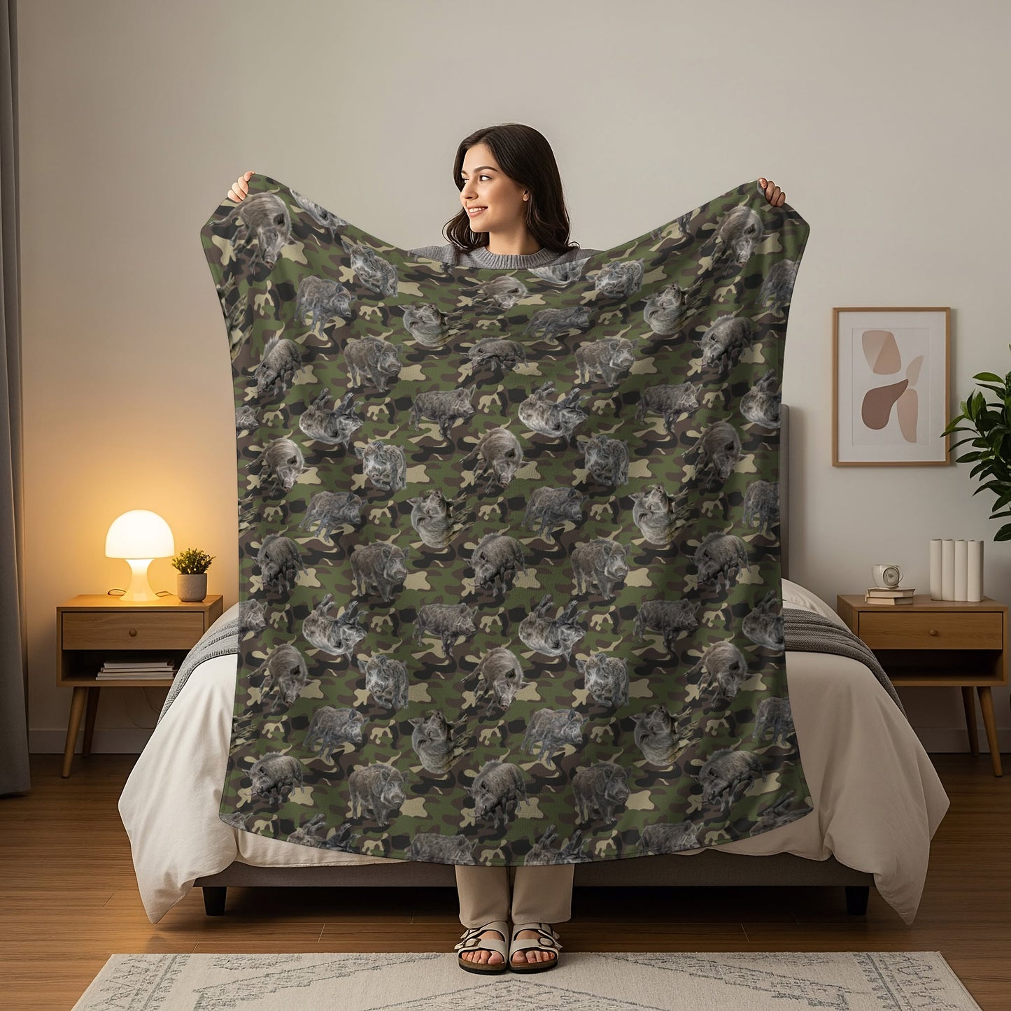 Pre Order Swag Blanket - Feral Pig and  Green camo