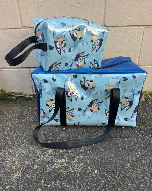 Ready made Overnight bag and toiletry bag set - Bluey (Blue)
