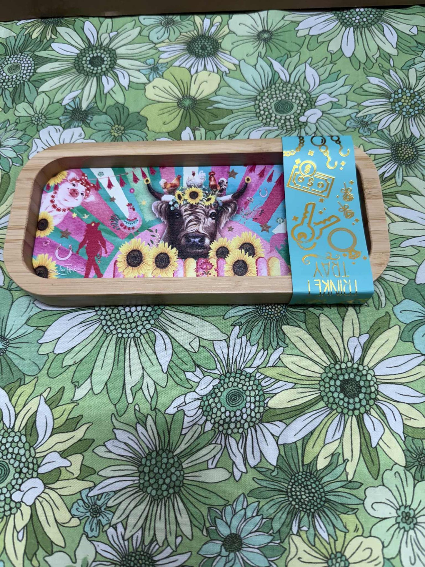 Lisa Pollock Trinket tray - Carnival Cow