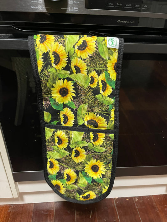 Ready made oven mitt - Sunflowers