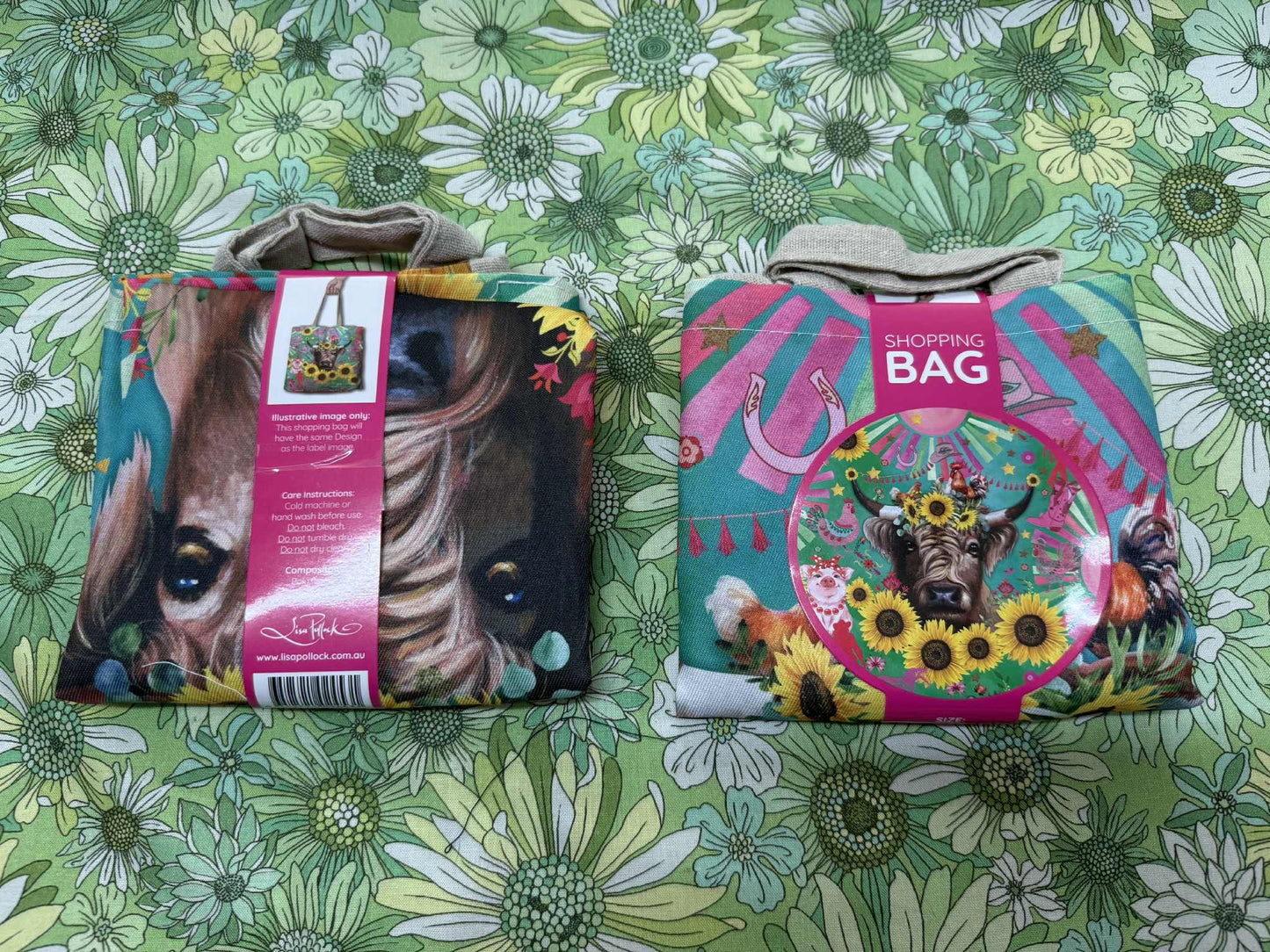 Lisa pollock shopping bag - Carnival Cows