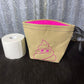 Embroidered Canvas Toilet Roll Bag.