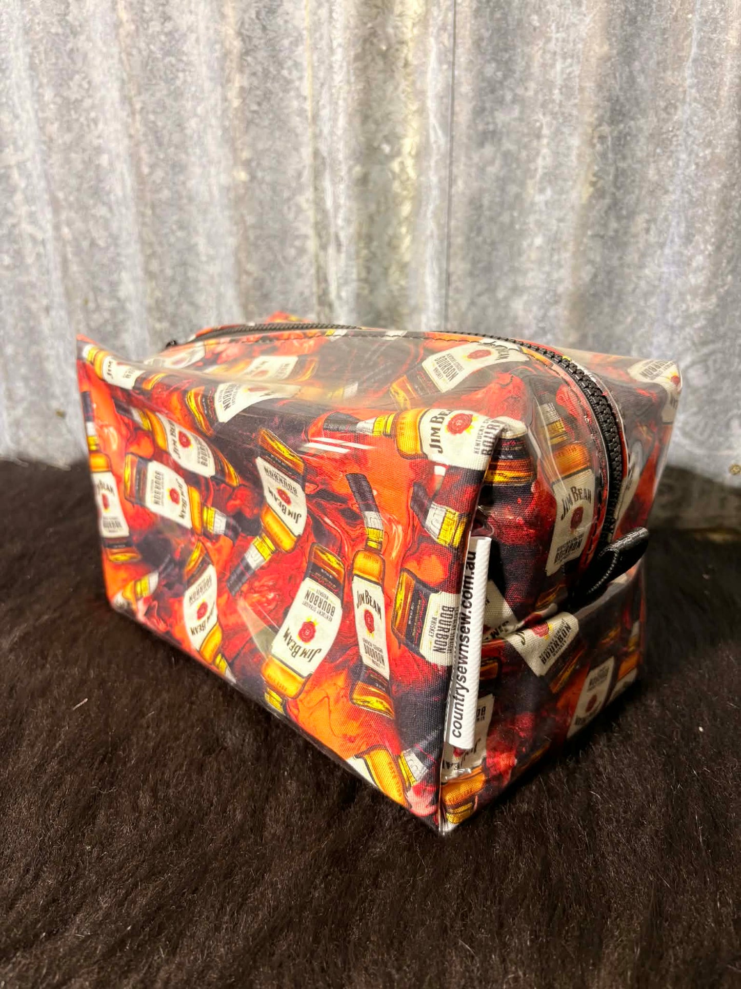 Box Toiletry Bag -Jim Beam Bottle
