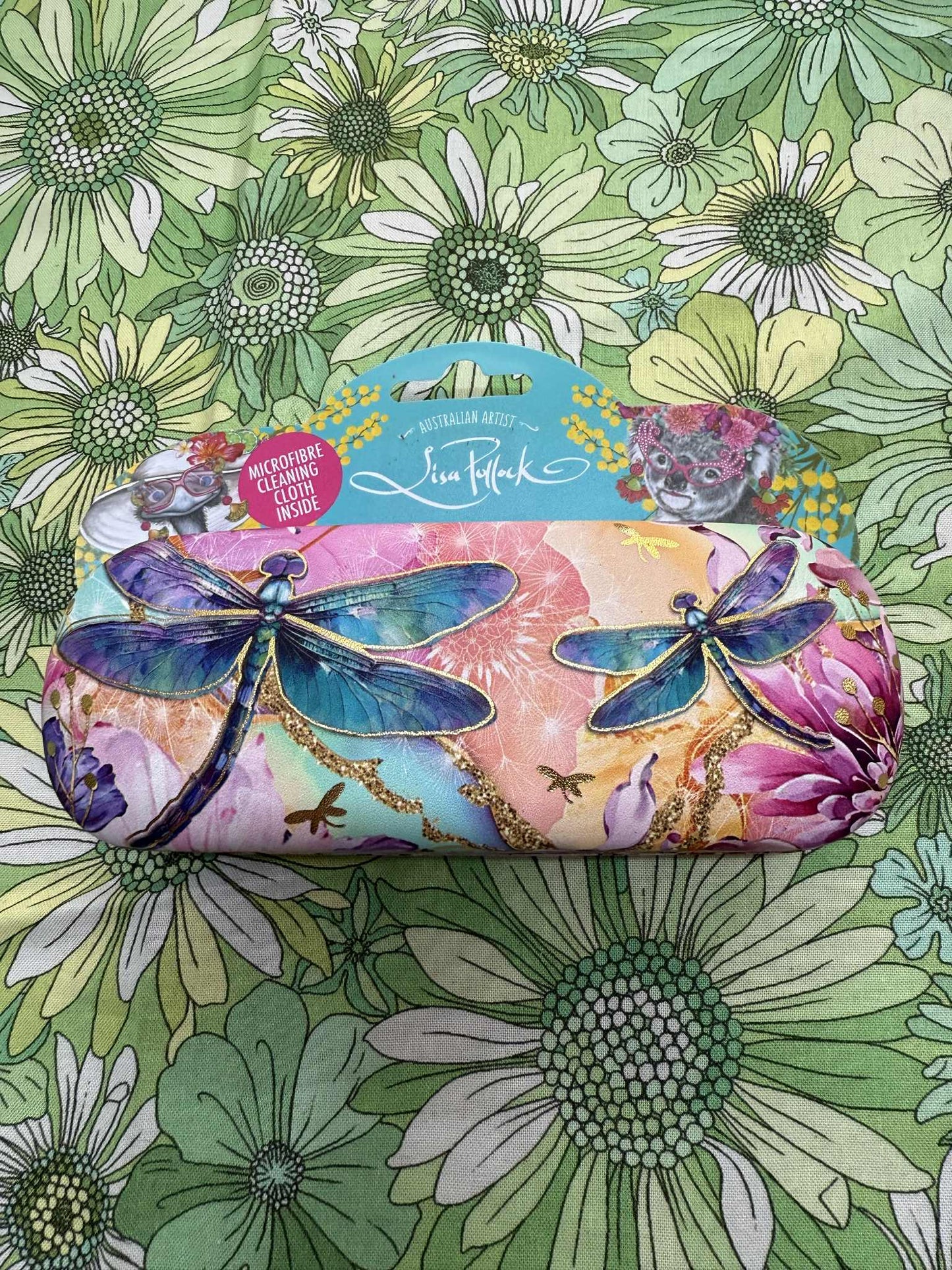 Lisa Pollock - Glasses case - Delightful dragonflies