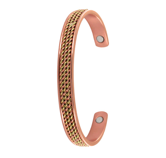 Copper Bangle - Magnetic - Two tone