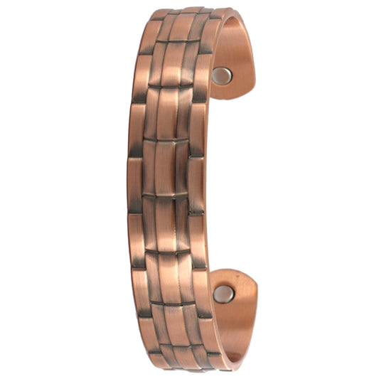 Copper Bangle - Magnetic - Ribbed