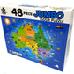 Kids Puzzle - Australian Map Jumbo Floor puzzle 48 piece