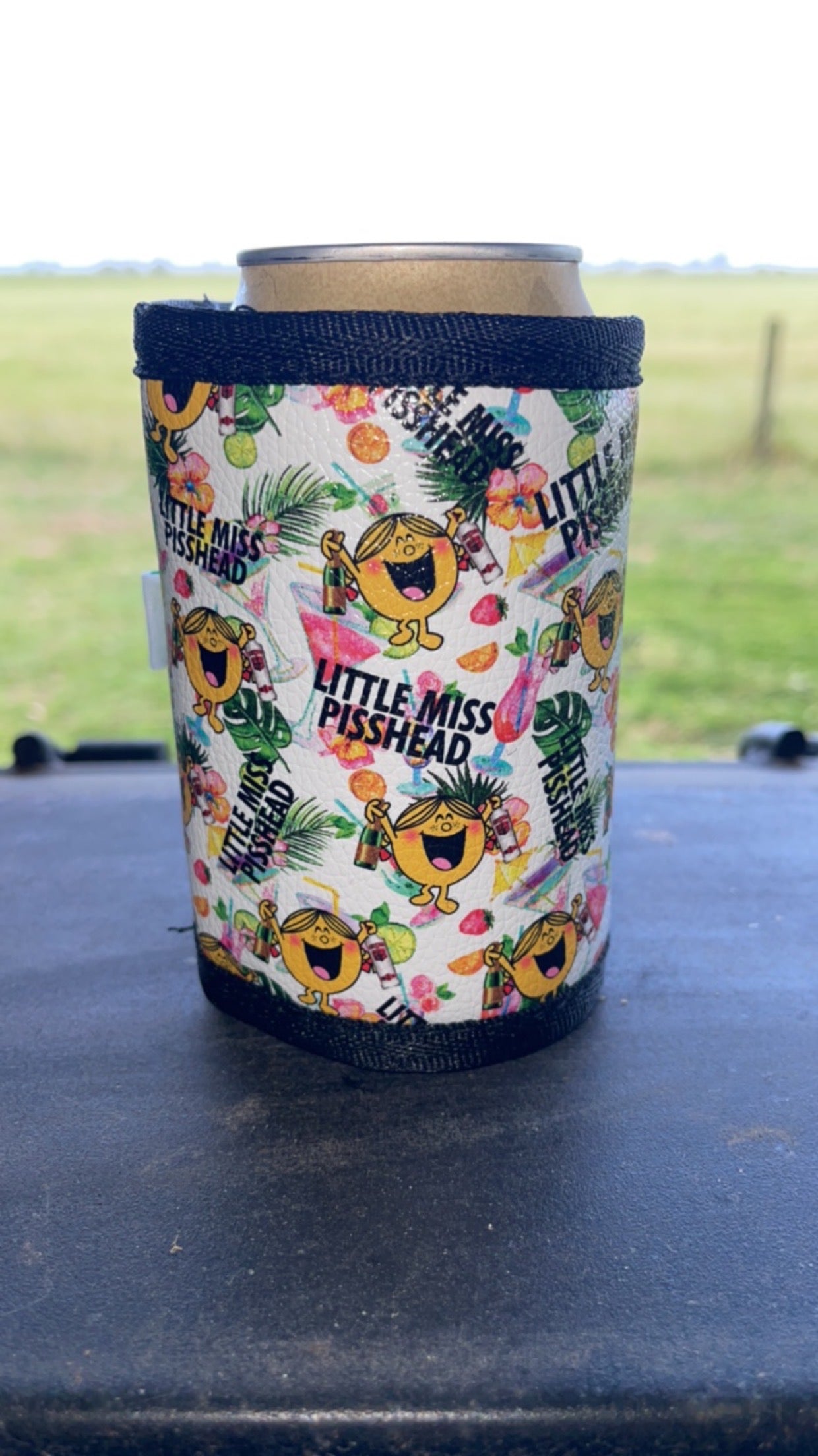 Vinyl Stubby Holder - Little miss pisshead