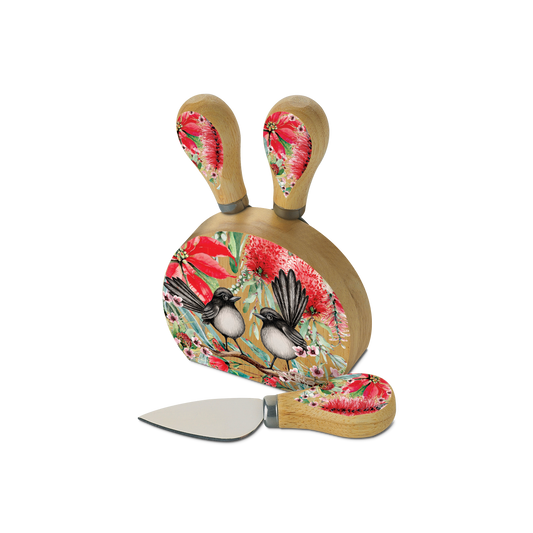 Lisa Pollock Magnetic Cheese Knife Block -   Willy Wagtails