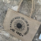 Market garden hessian Shopping bag - be kind