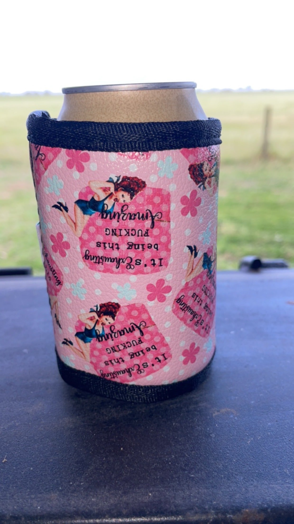 Vinyl Stubby Holder - it’s exhausting being this fucking amazing