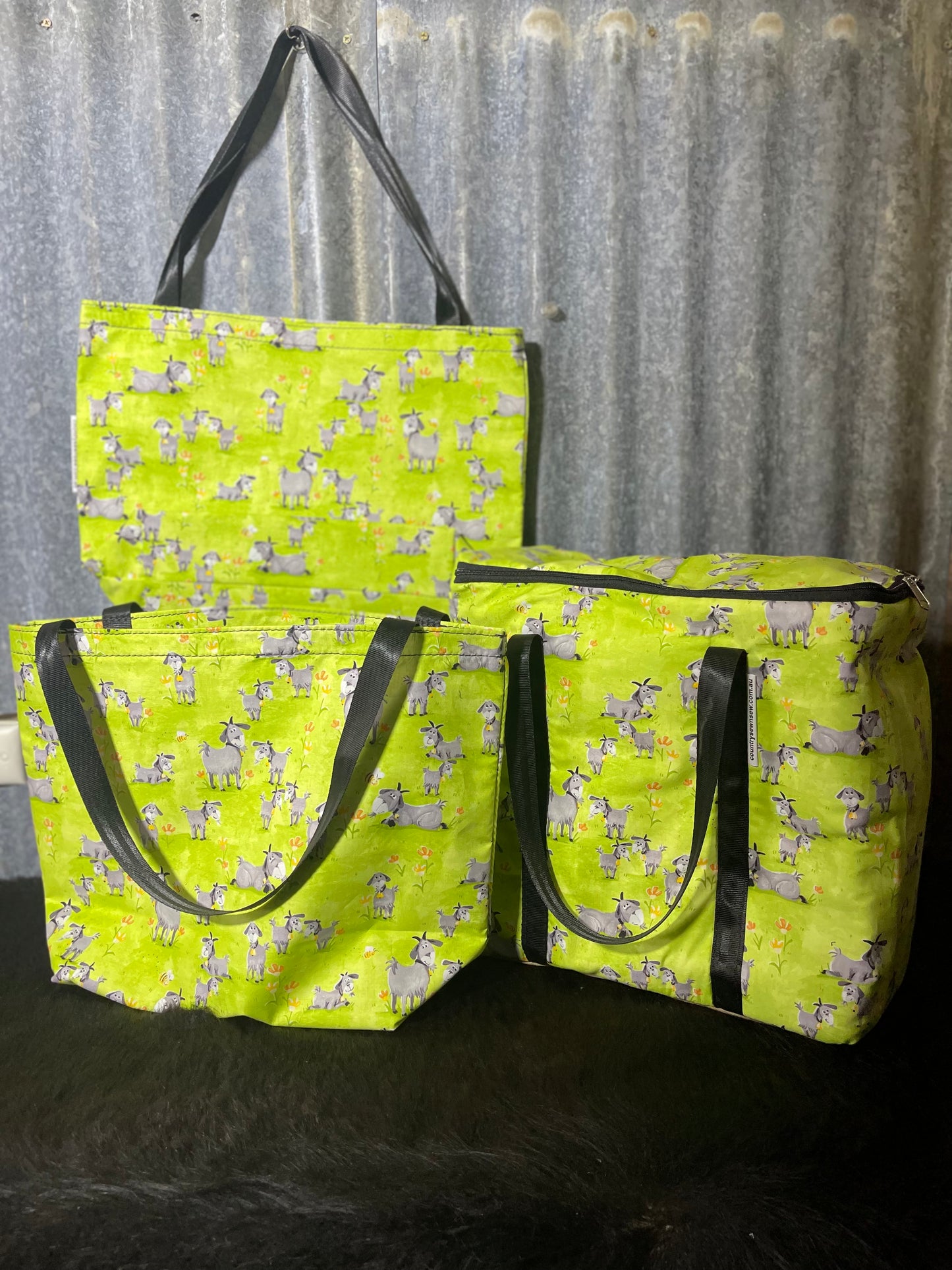 Ready made Shopping Bag Set (insulated cooler bag) - Goats