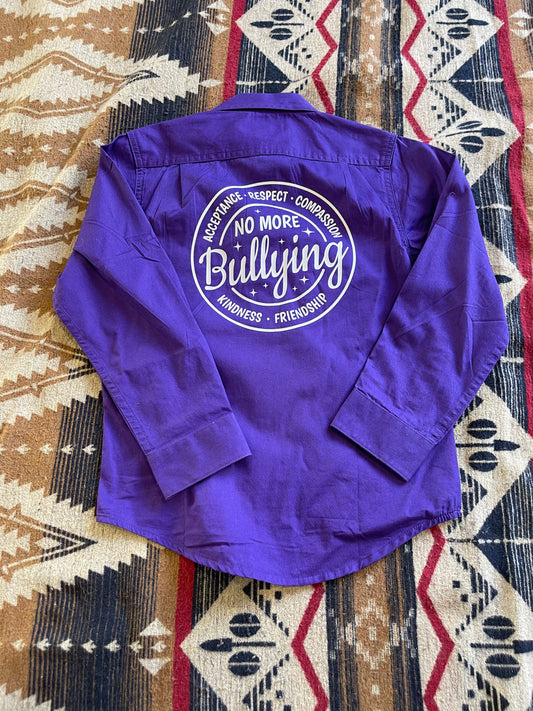 Kids Pilbara Shirt - No more bullying  - size 5-6