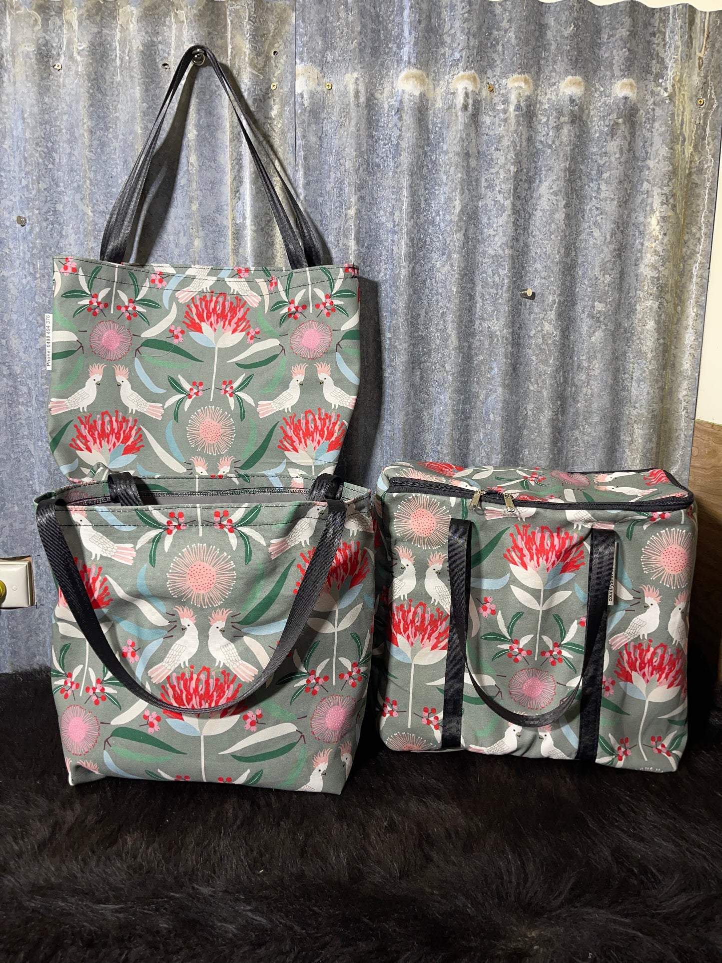 Ready made Shopping Bag Set (insulated cooler bag)- cockys