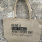 Market garden hessian Shopping bag - being a functional adult