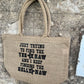 Market garden hessian Shopping bag - trying to find the yeehaw