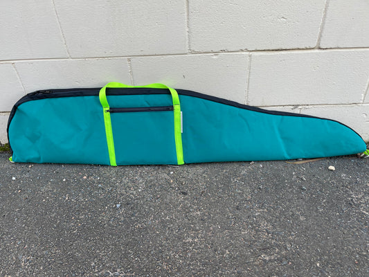 Canvas Gun Bag - Teal, Fluro Green handles