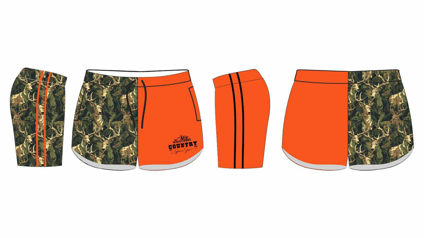 Pre order Footy Shorts - safety first camo