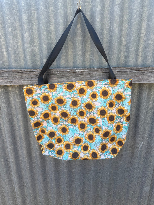 Fabric Shopping bag - (Ready  Made) - Sunflowers