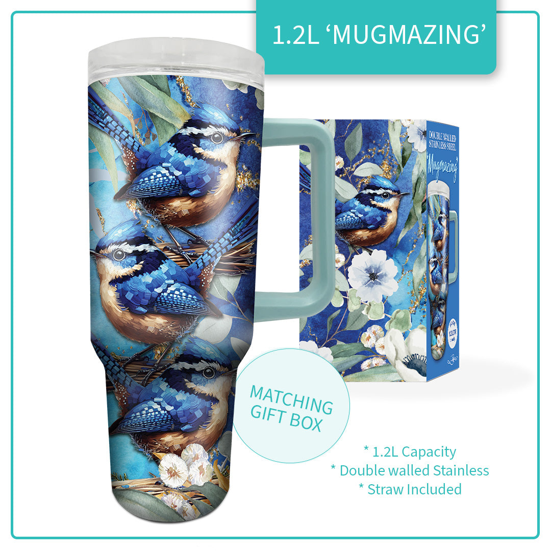 Lisa Pollock - Cheeky Wrens Mugmazing stainless steel mug