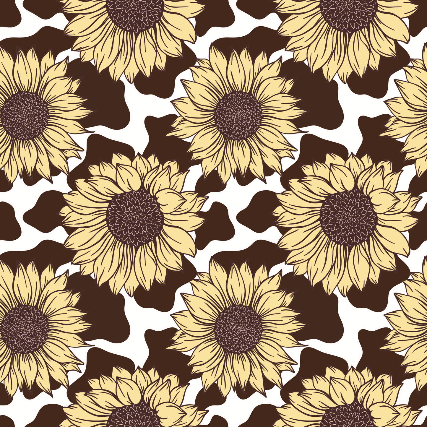 Pre Order Swag Blanket - Sunflower and brown cowhide
