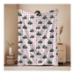 Pre Order Swag Blanket - Green Tractors on pink gingham