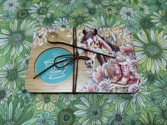 Lisa Pollock Tea Time Tray - Country Dusk