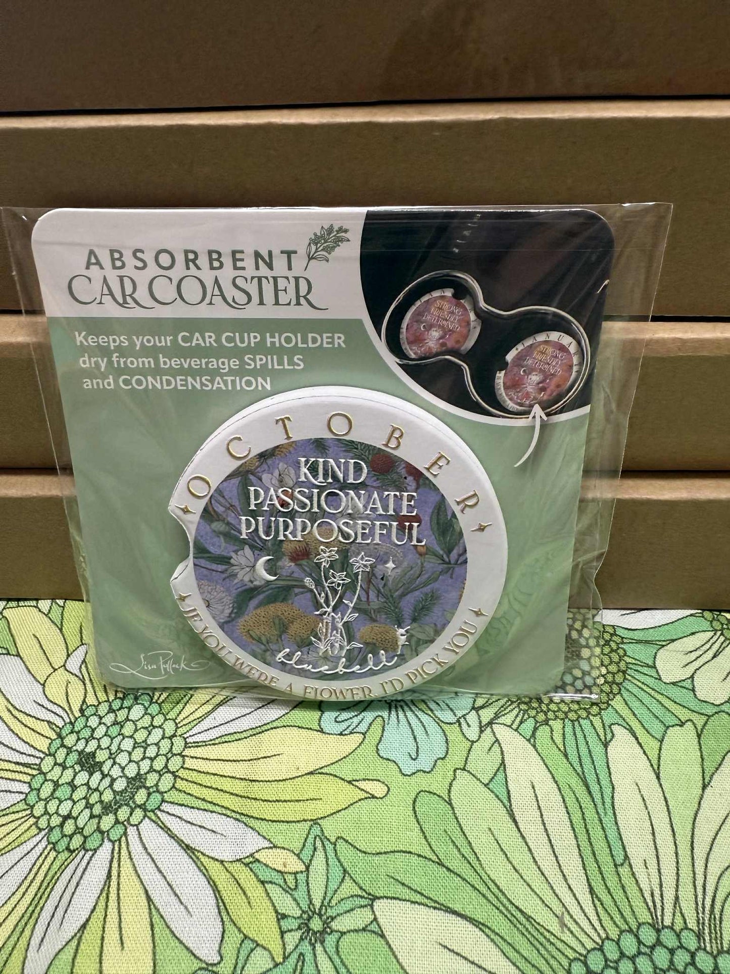 Lisa Pollock Car Coaster - October