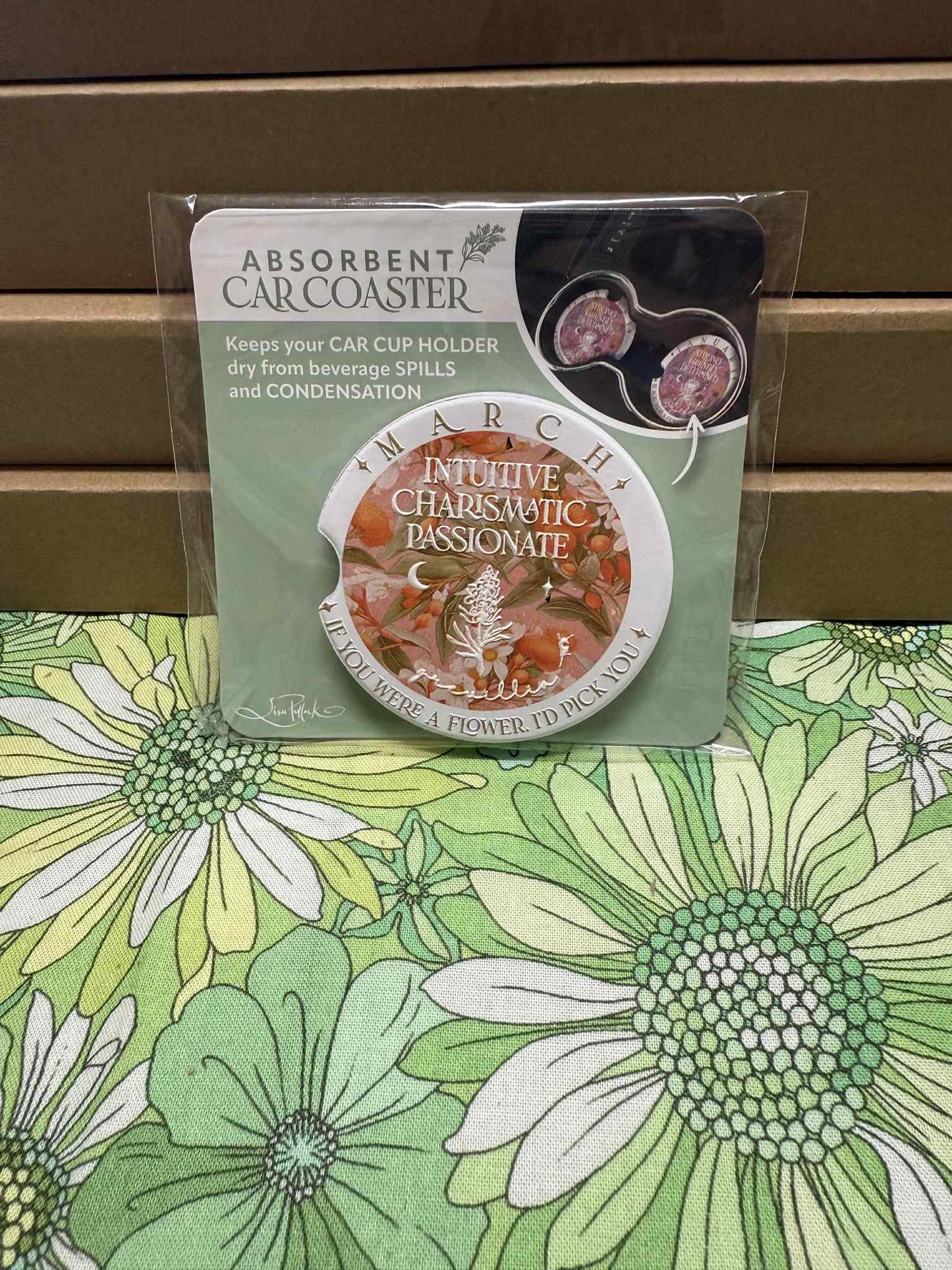 Lisa Pollock Car Coaster - March