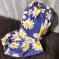 Fabric sock savers- Daisies on blue