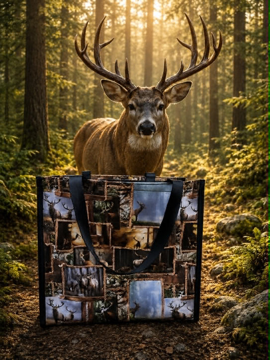 Pvc and fabric shopping bag - Deer
