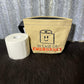 Embroidered Canvas Toilet Roll Bag.