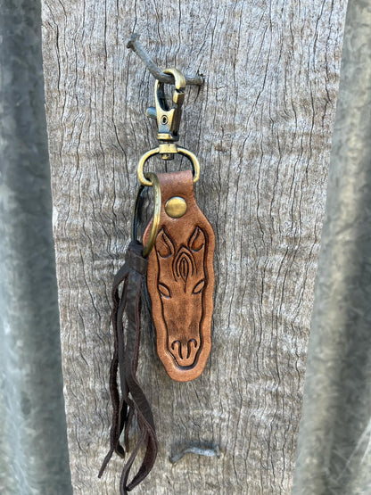 Tooled leather Keyring