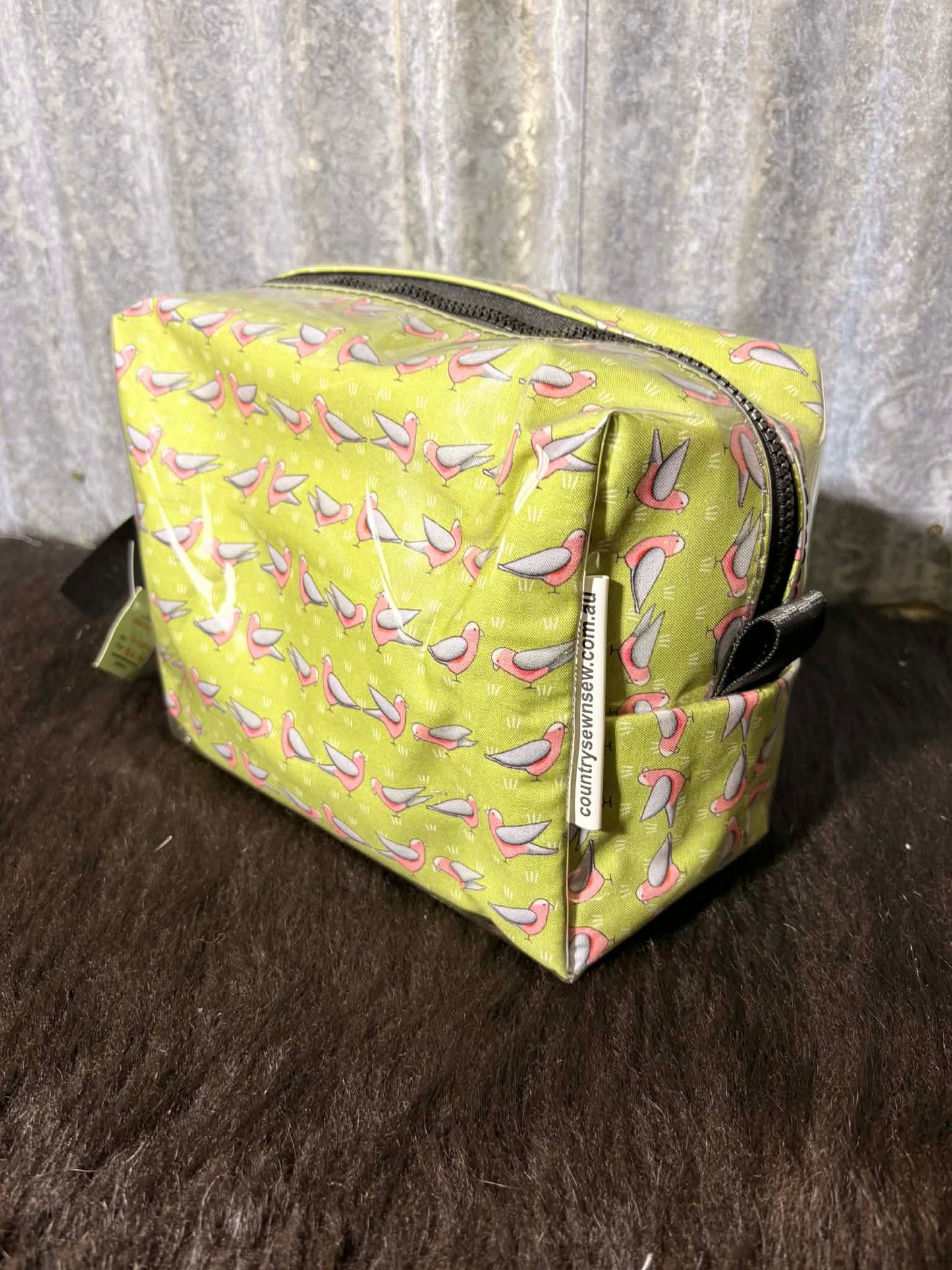 Box Toiletry Bag -Galahs- Red Tractor Design