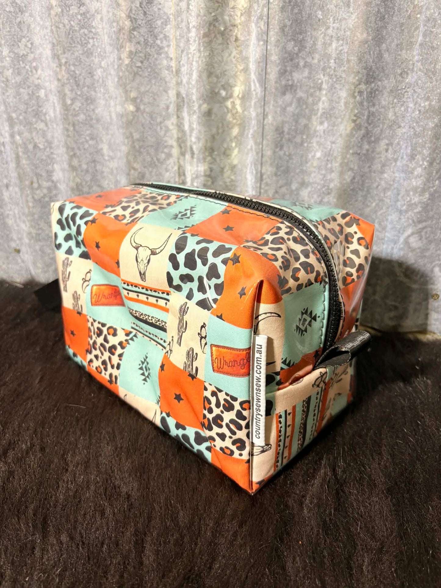 Box Toiletry Bag - Western boho wrangler