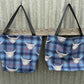 Ready made Shopping Bag Set (insulated cooler bag) - Highland Cows checks