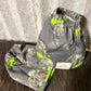 Fabric sock savers- Green splash tractor