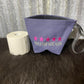 Embroidered Canvas Toilet Roll Bag.