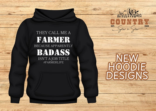Farming Hoodie - Farmer white