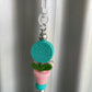 Keyring, beaded - I don’t need the laws of man flower pot.