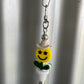 Keyring, beaded - yellow cowboy