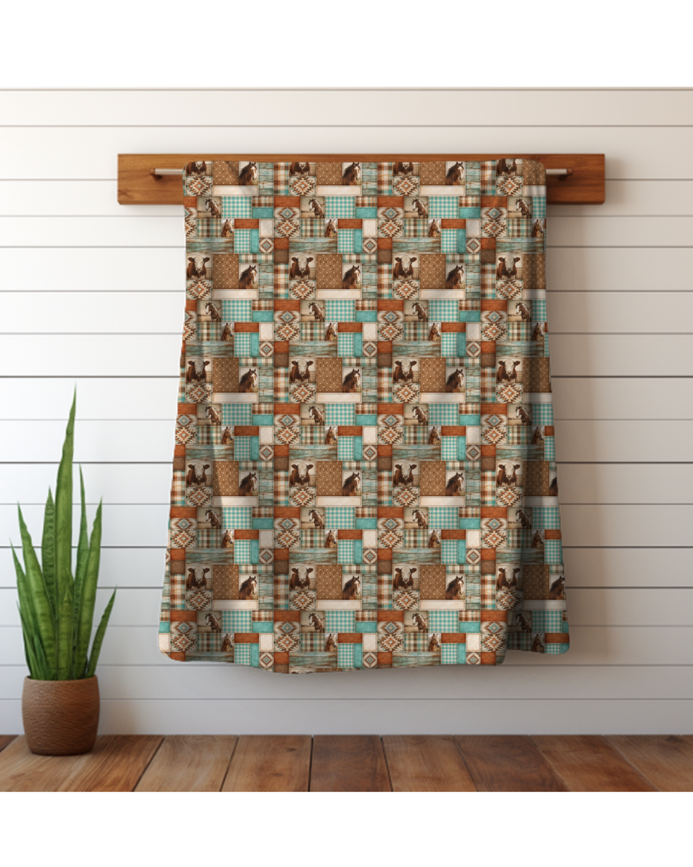 Patchwork Swags Pre Order Swag Blanket - Patchwork cow and horse – Country SewNSew